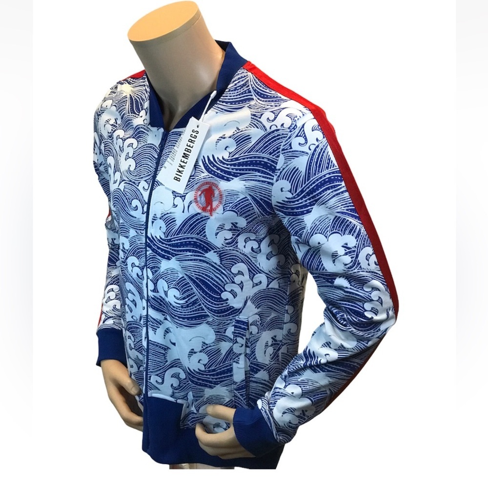 NWT Mens Dirk Bikkembergs Full Zip Track Jacket Sz S Retro Hard to Find!!